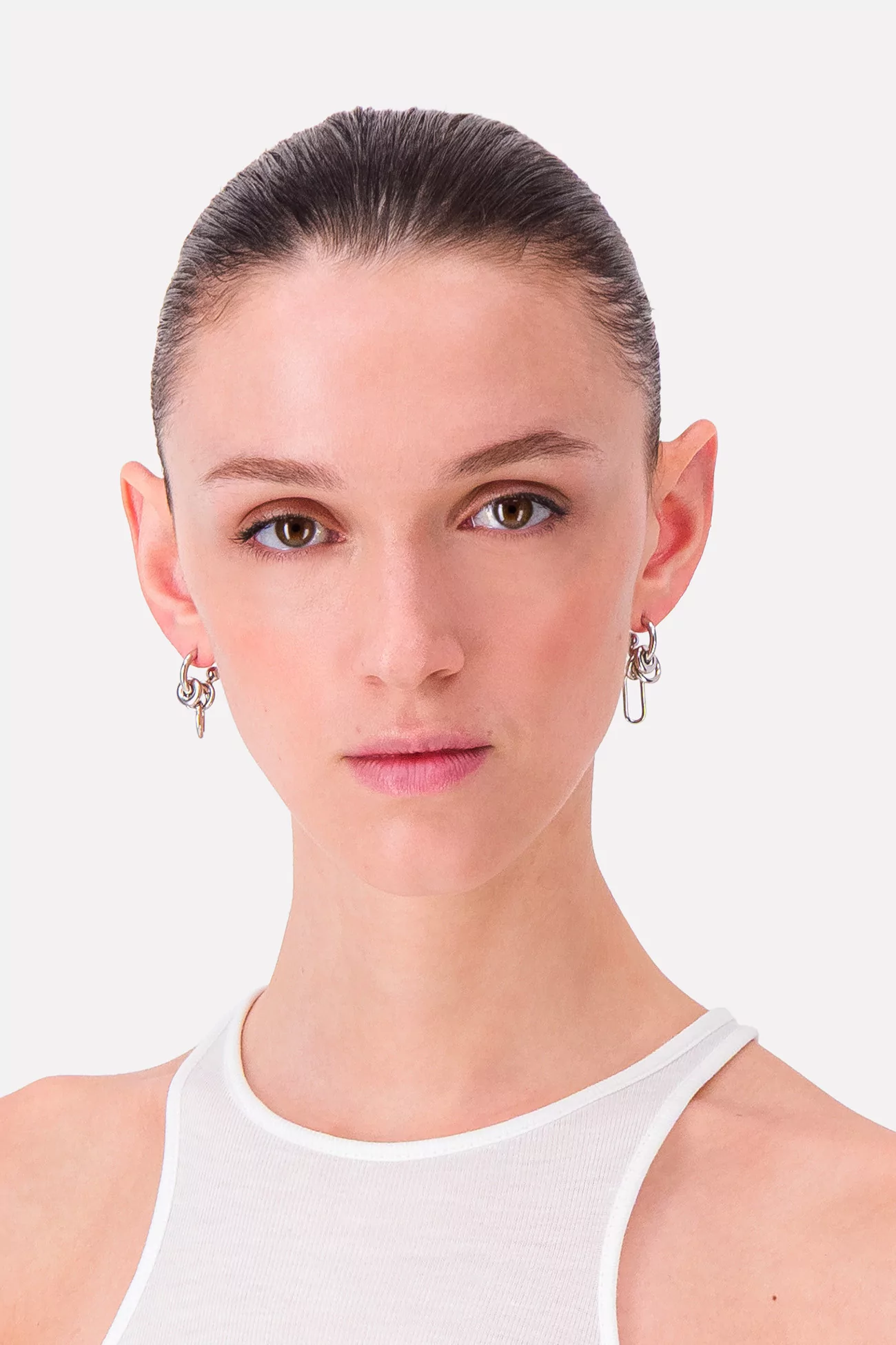 Troy Small Earrings Justine Clenquet – Palladium | Centre Commercial